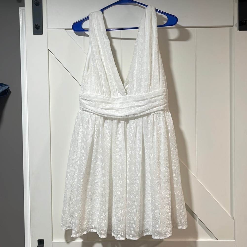 Bachelorette/Bridal Shower White eyelet dress (worn once)